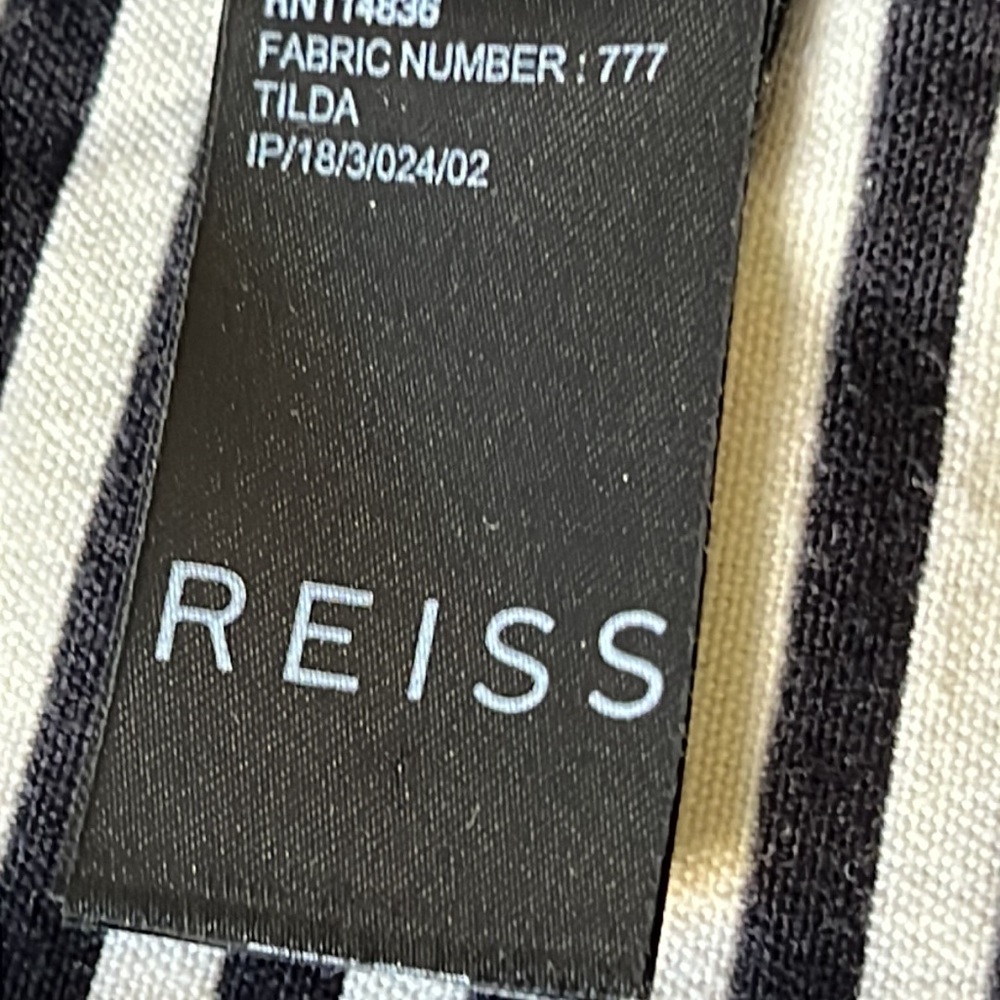 Reiss Tilda Blazer Ivory/Black Striped Size XS - Picture 9 of 10